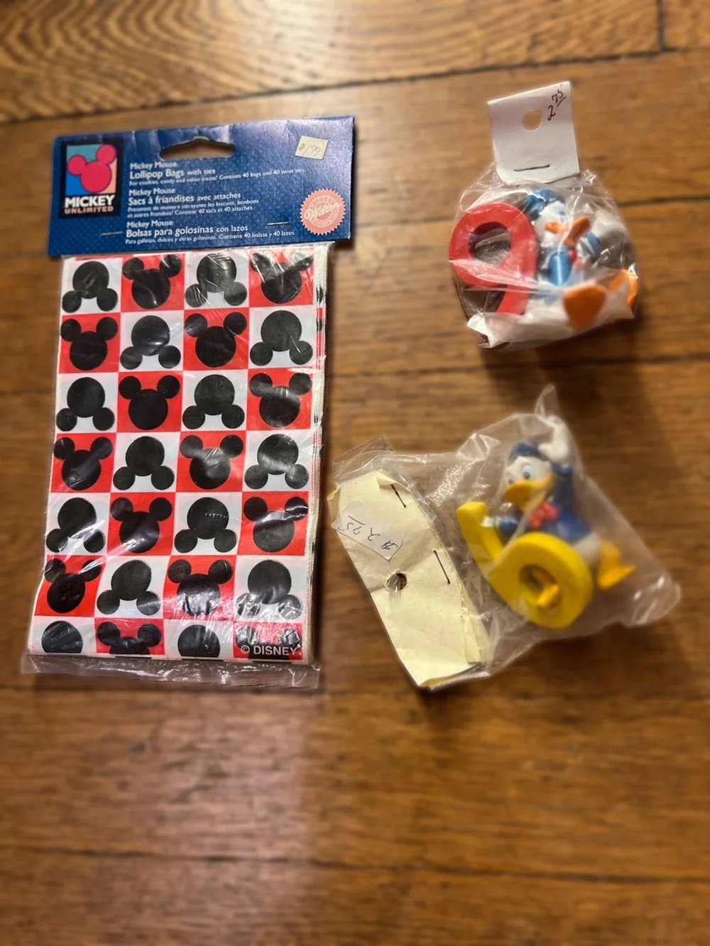 Disney Mickey Mouse Black & Red Treat Bags with Cake Toppers